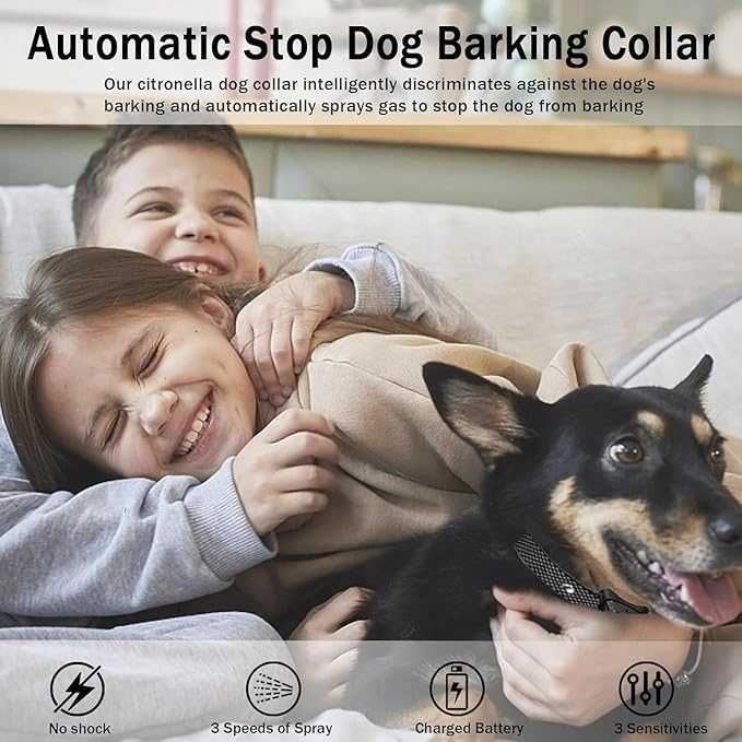 Водоустойчив, акумулаторен спрей нашийник против лай  MDXSB S21B