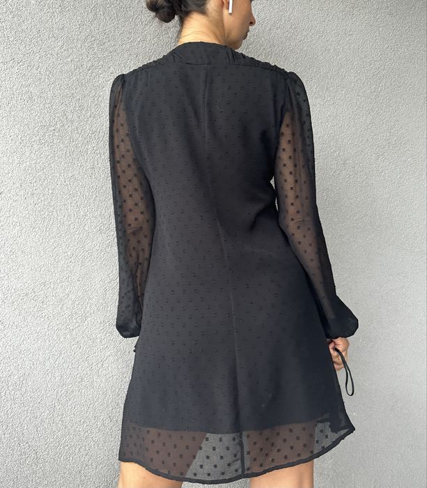 Кокетна черна рокля ZARA, размер S