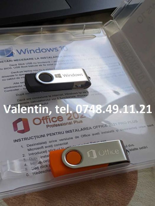 Stick instalare Windows 7, 8, 10, 11 Home sau Pro cu licență digitală