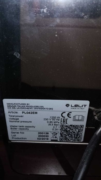 Espressor Lelit PL042 EM cu rasnita incorporată