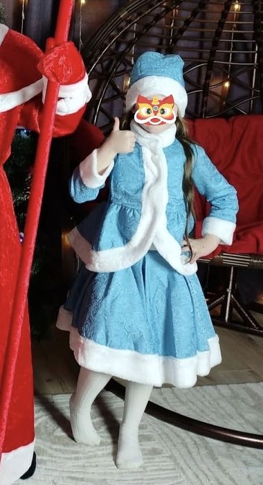 Костюм Снегурочки на девочку 6-8 лет