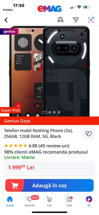 nothing  phone 3a  12/256 GB NOU
