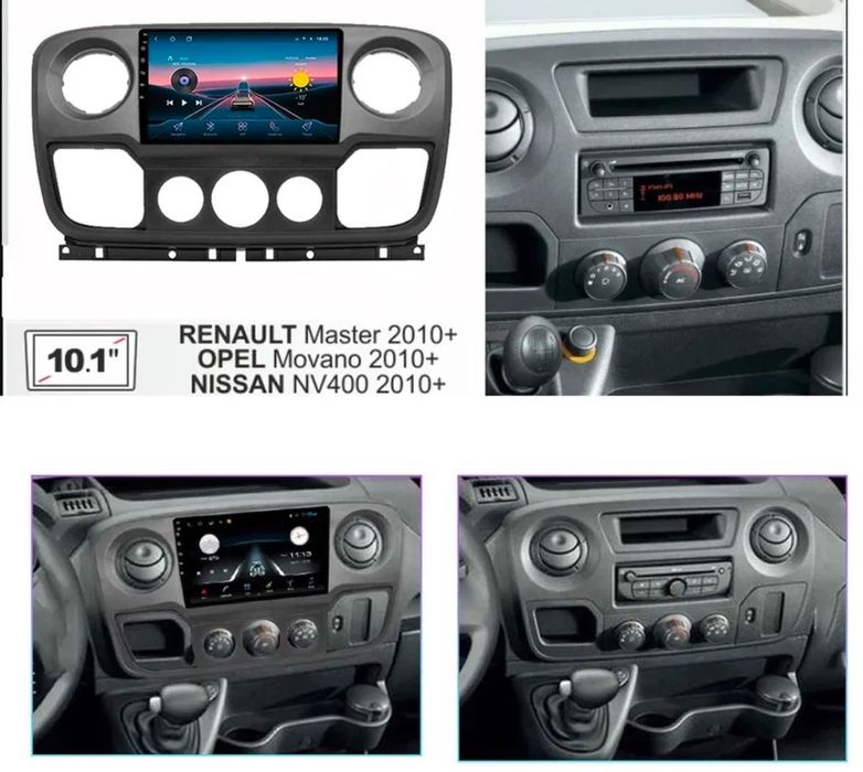 Navigatie Android Renault Master Opel Movano Waze YouTube GPS BT