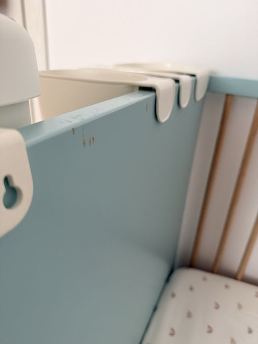 Patut toddler/bebe + saltea + cos depozitare