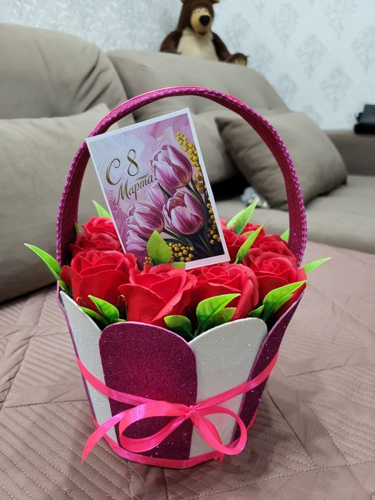 Букеты из мыла к 8 марта