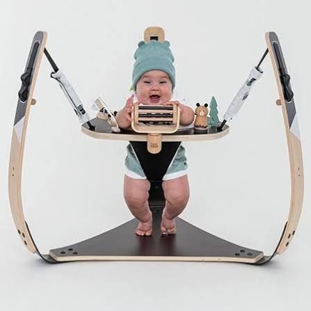 LittleHoppa 3in1 - Bouncer jumper  lemn cu centru de activiti