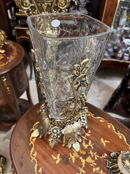 Suport din bronz masiv- vas cristal