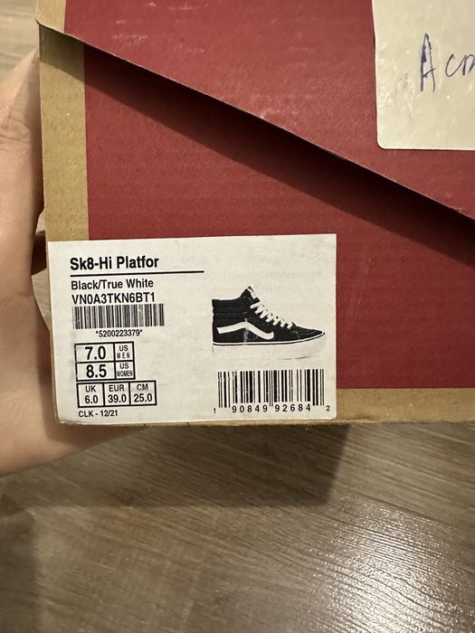 Кеды vans оригинал размер 39