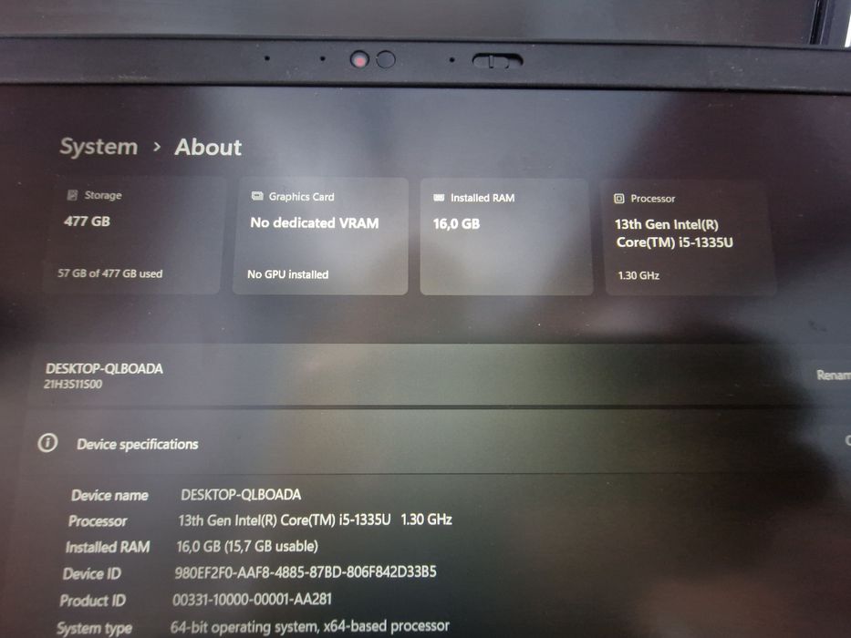 Laptop Lenovo L14 i5 gen13