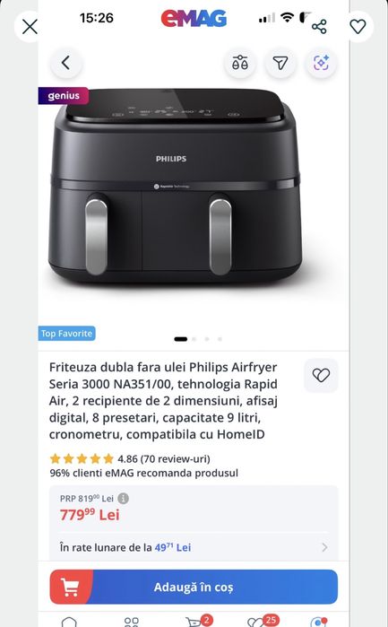Fripteuza dubla Philips