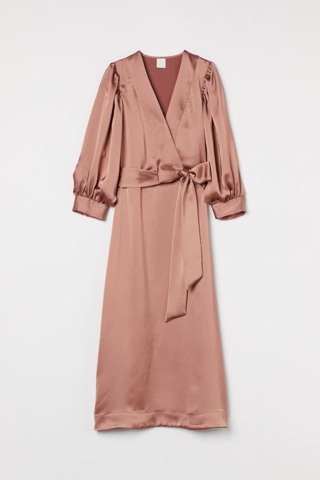 Rochie eleganta de satin cu cordon