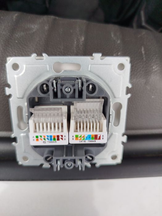 Розетка сетевая RJ-45,  2 разъём 15 шт