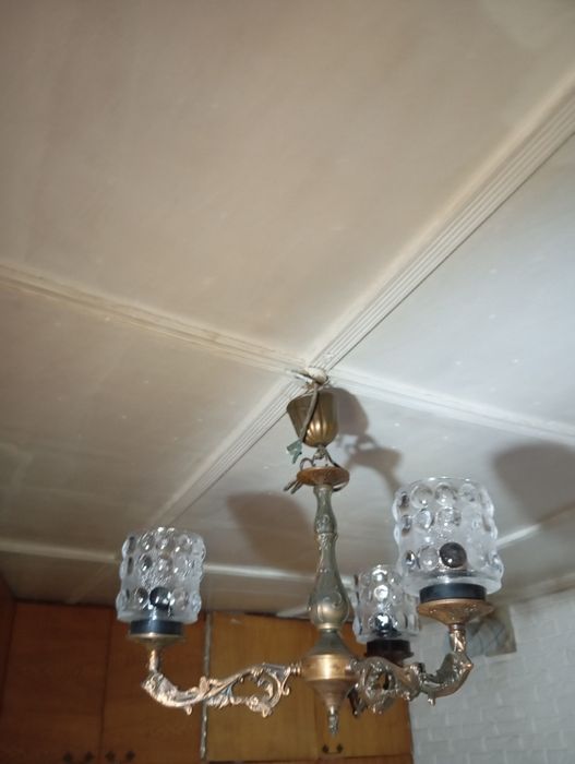 Люстра ссср советских времён рабочая 3 рожка не дорого
