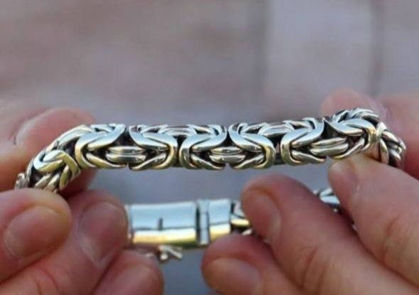 Браслет Панцирьный, серебро 925пр.