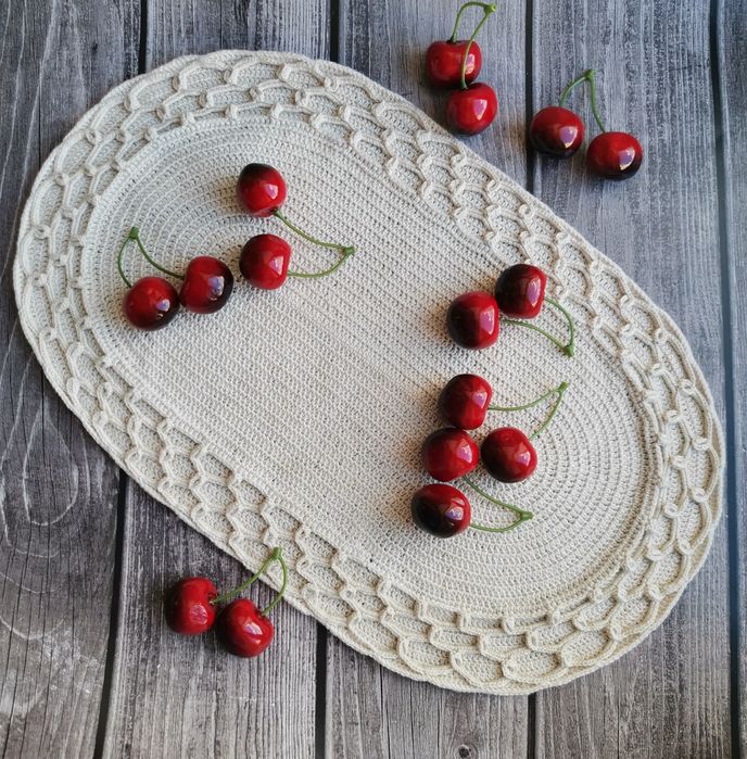 Салфетка ажурная интерьерная