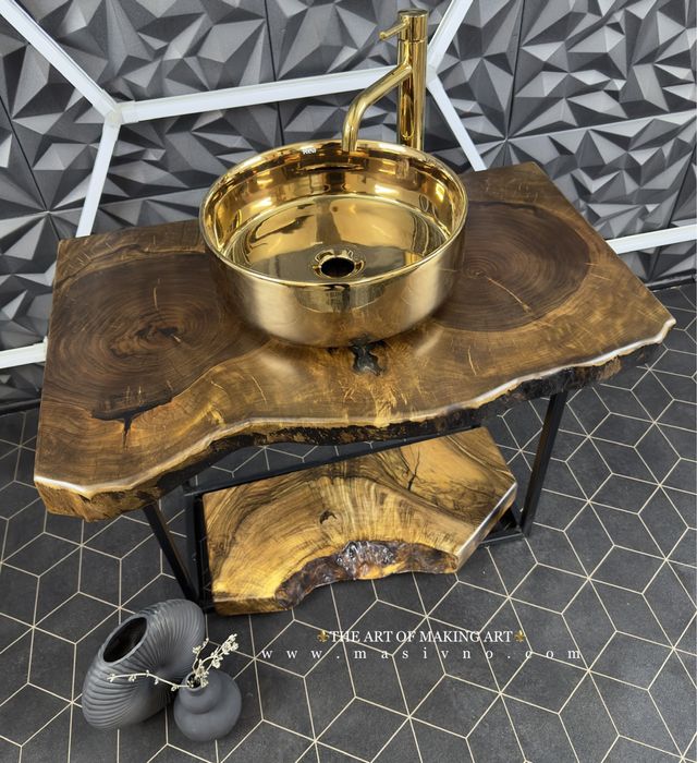 Дървен плот за баня , рафт за баня от дърво.