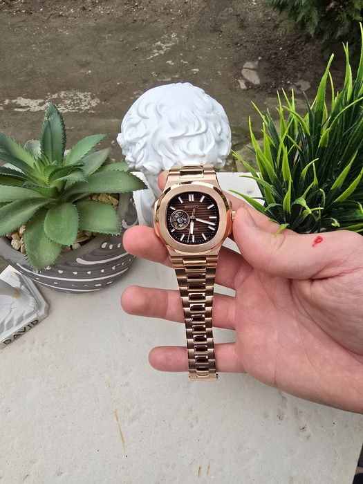 Ceas Seiko Mod "Seikonaut" Rose Gold - Automatic NH38 Open Heart - Nou