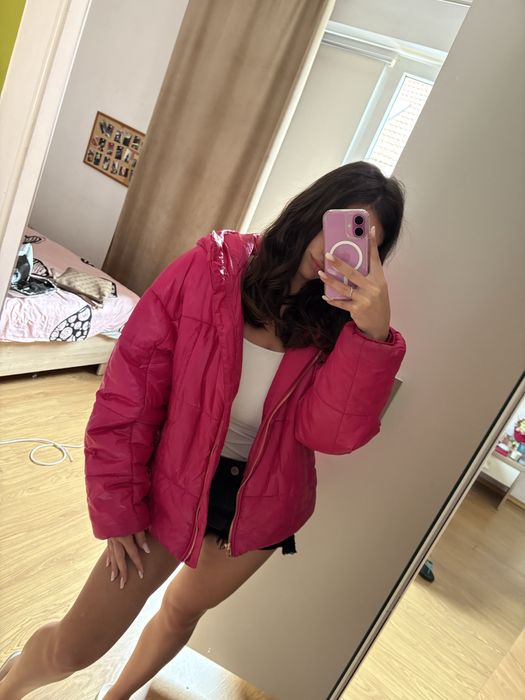 Geacă puffer nike dama fucsia