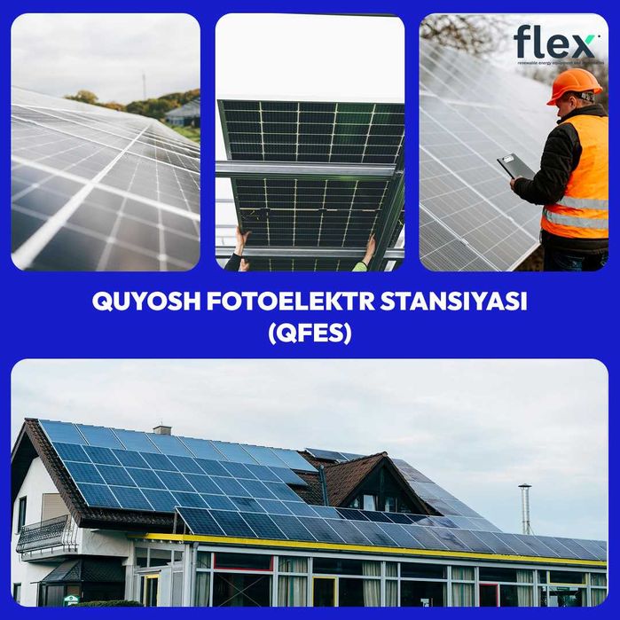 Quyosh panel stansiya ongrid 20kVt/Солнечная панельная станция сетовой