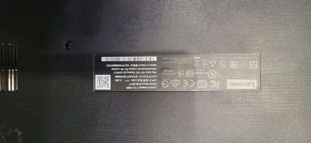 Lenovo ideapad 110-15ibr-N3710/4гб/120гб ссд