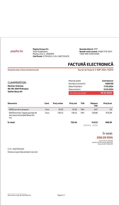 Pompa san electrica dubla Tommie Tippie