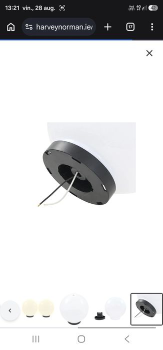 Lămpi LED cu bol, 2 buc., sferice, 25 cm