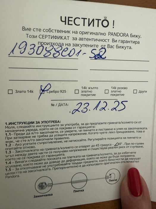 Pandora ME Пръстен Аз владея