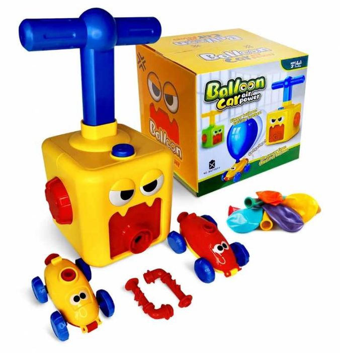 Masini propulsate de baloane cu poma distractiv si usor de folosit