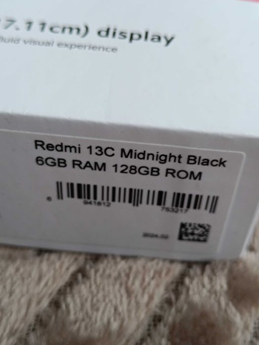 Redmi 13C 128 Gb 6 Gb Ram Nou