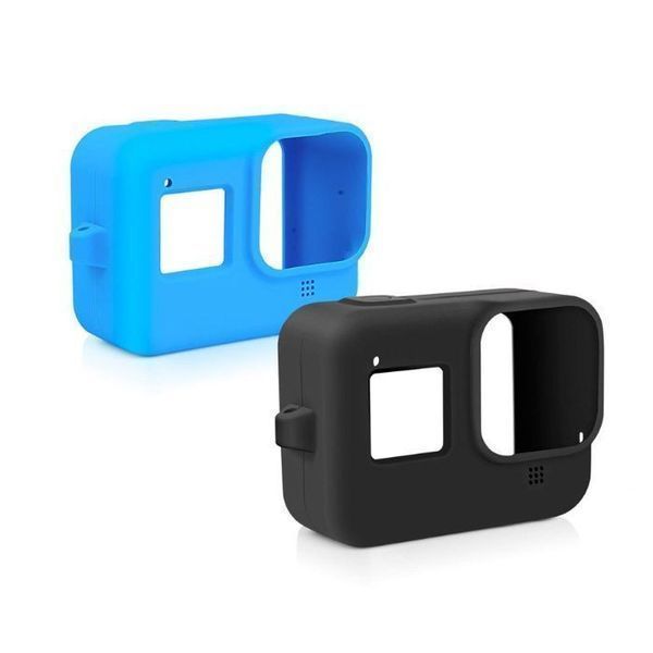 Силиконов калъф за GoPro Hero 8 Black, Черен/Син