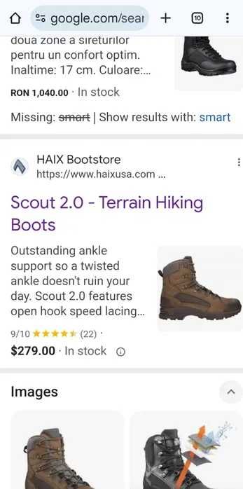 Ghete hikking HAIX Scout 2.0 Smart lacing goretex Gtx Vibram marimea39