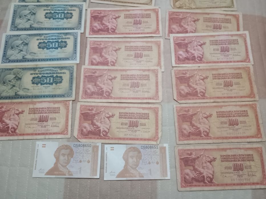 Bancnote vechi fosta Iugoslavie