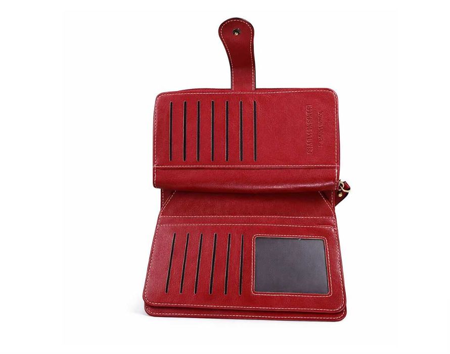Portofel damă roșu cu protecție RFID – eleganță clasică și siguranță modernă