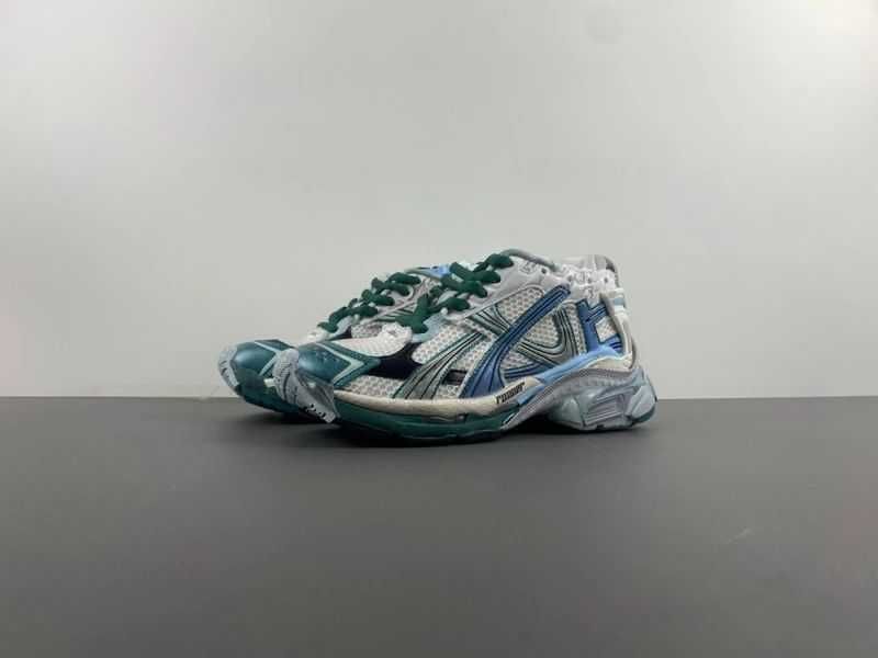 Balenciaga Runner White Green Blue Dark Grey/Black