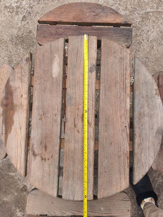 Дървена  детска маса за хранене / рустикална маса антична