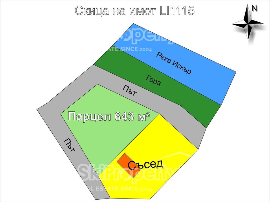 Парцел с разрешение за строеж в близост до язовир Искър!