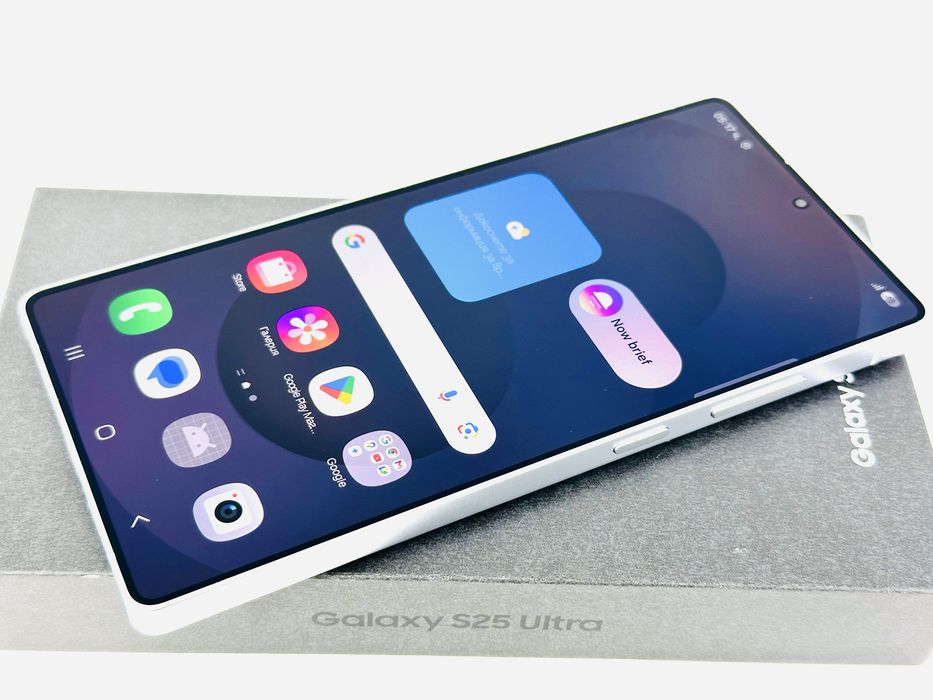 KATO НОВ! Samsung S25 Ultra 5G 256GB 12RAM Silverblue 2г. Гаранция!