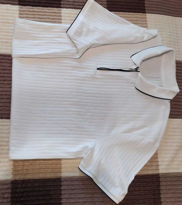 Поло белая рубашка