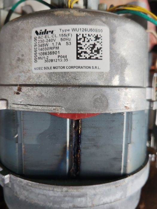 Мотор Nidec WU126U50100 ,230VAC/400W/1.9A/12500rpm за автоматична пералня,Indesit IWDC-7125EU,Ariston,Whirlpool