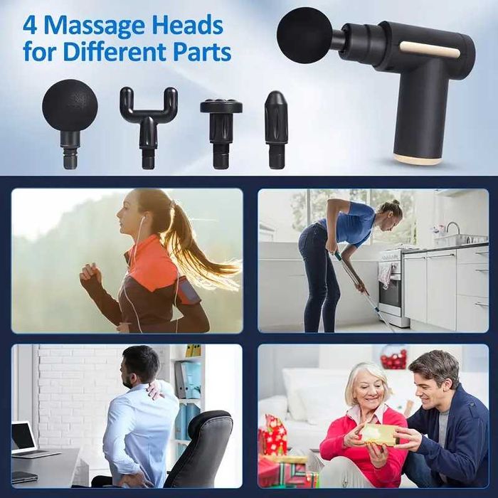 Aparat masaj din jad facial 2 role placa Gua Sha combo.     Aparat masaj relaxare cu 3 capete.     Aparat masaj pistol relax tone cu 4 capete 6 viteze