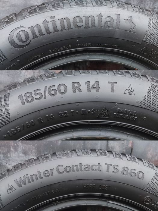 2бр. зимни гуми 185/60/14 Continental TS860, dot23