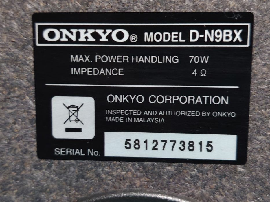 ONKYO CD Receiver CR-515 cu boxe Onkyo  D-N9BX, mini sistem audio, fără telecomandă.