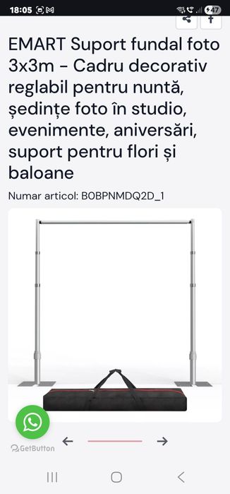 Suport fundal foto.