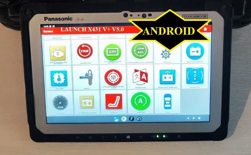 Tableta Panasonic Toughbook CF-20 8/256Gb TouchScreen, Antisoc, DUAL BOOT: Windows + Android, recomandata pentru utilizarea cu diagnozele auto,