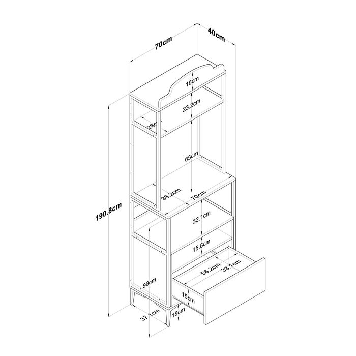 Осветен кът за кафе, Многофункционален шкаф Puzzle-home 3130, Промоция