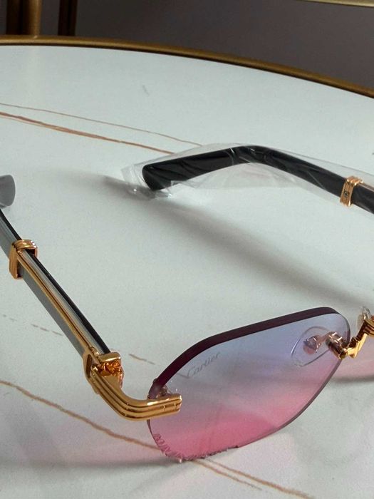 Ochelari de soare Cartier aurii roz
