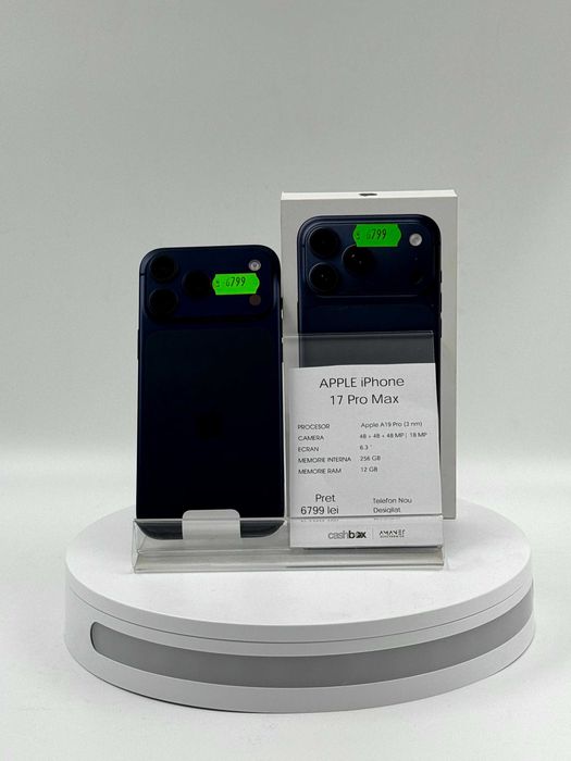 Apple iPhone 17 Pro Max 256 GB Nou Desigilat Garantie 24 luni CashBox