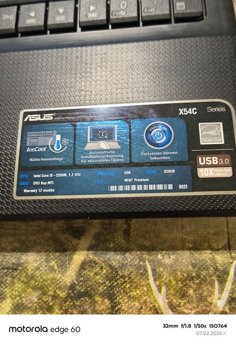 лаптоп Asus X54C,i3-2330