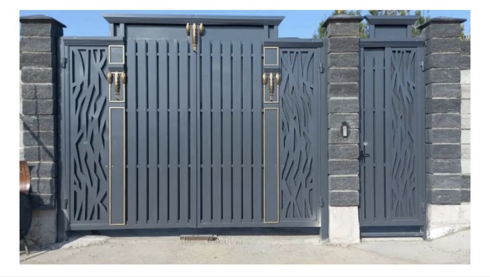 Откатные ворота в СТИЛЬЕ ХАЙТЕК.  ХИТ ВОРОТА