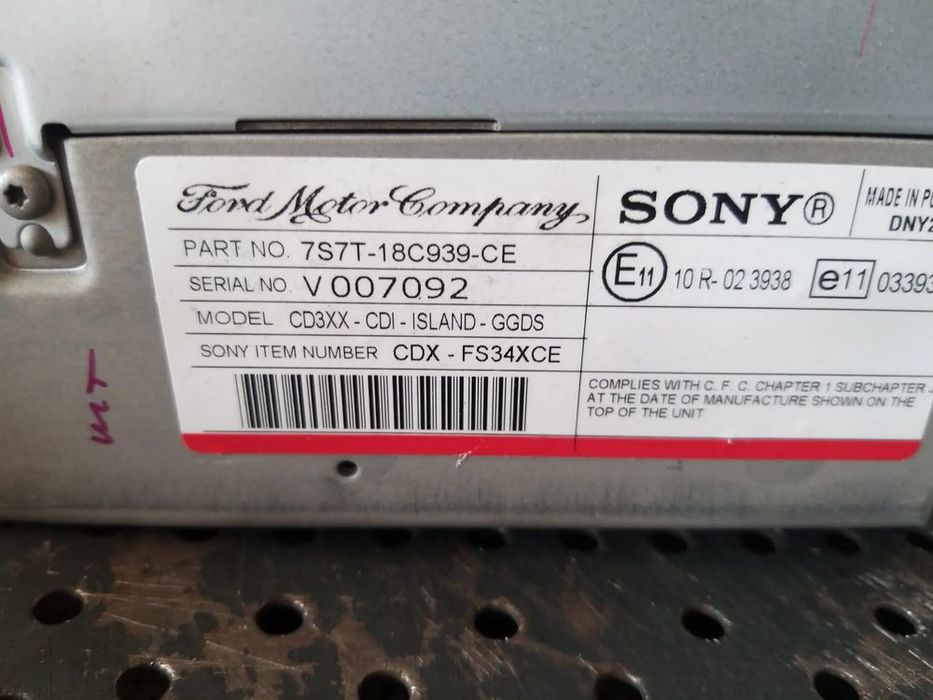 Radio cd player mp 3 ford mondeo 4 ba7 7s7t18c939ce